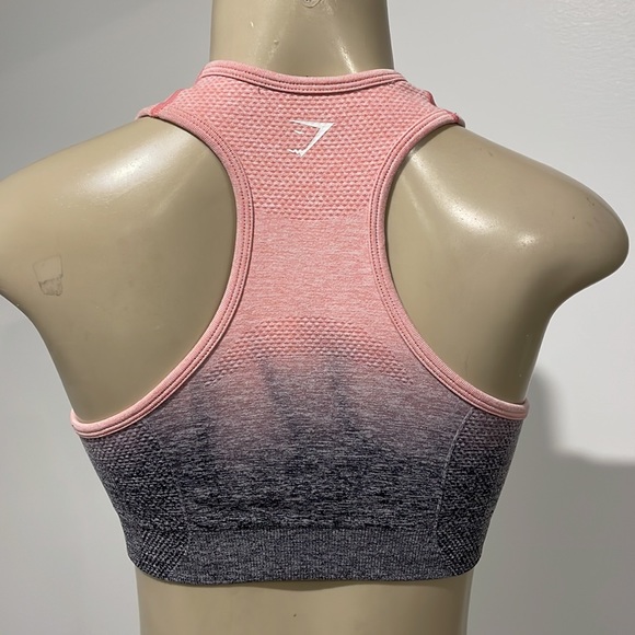Gymshark// pink and grey ombré sports bra small - Picture 4 of 6